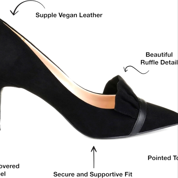 Journee Collection Shoes Womens size 6.5 black - Picture 4 of 5